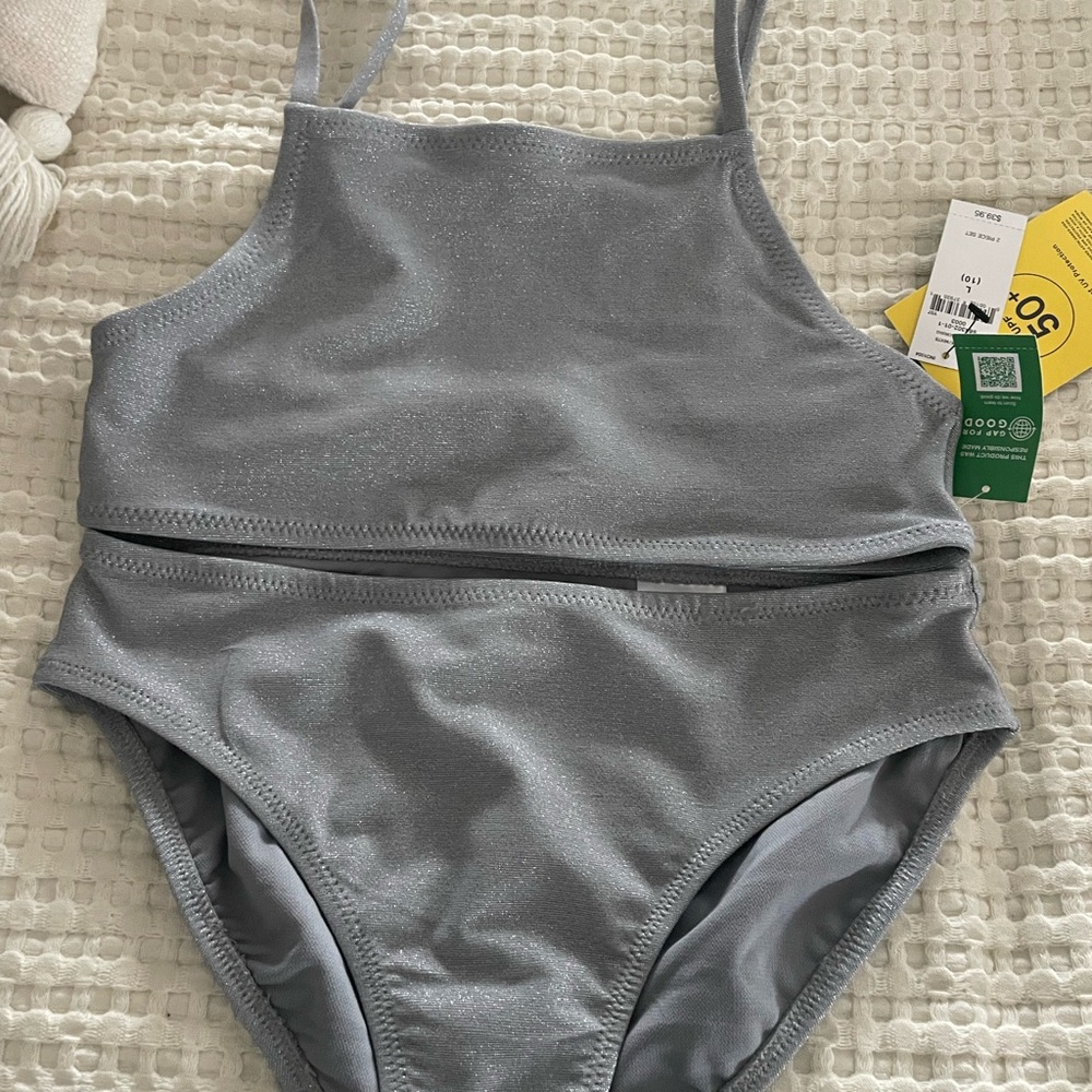 Gray Kids 2 Piece Swimsuit